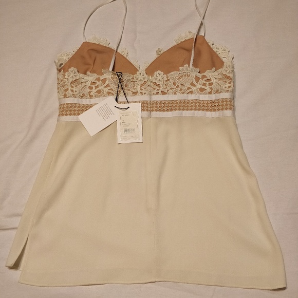 NWT Theory Melaena T Ivory Top - Picture 5 of 6
